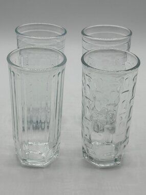 Crisa By Libby Vintage Set Of 4 Tumblers 7 oz. Multi Design
